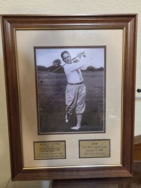 Bobby Jones Brown Framed Vintage Golf Photo Print